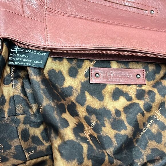 B. Makowsky Brick Red Shoulder Bag - Picture 9 of 9